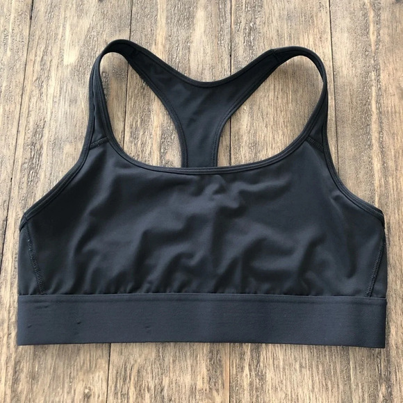 Victoria’s Secret Sport Size Large Black The Player Racerback Sports Bra Workout - Picture 1 of 5